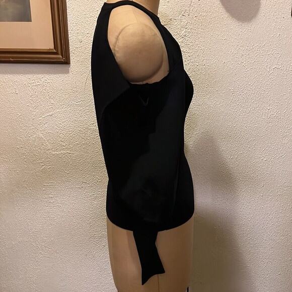 INC International Concepts Cold Shoulder Sweater Deep Black NWT Size XS - Picture 6 of 11